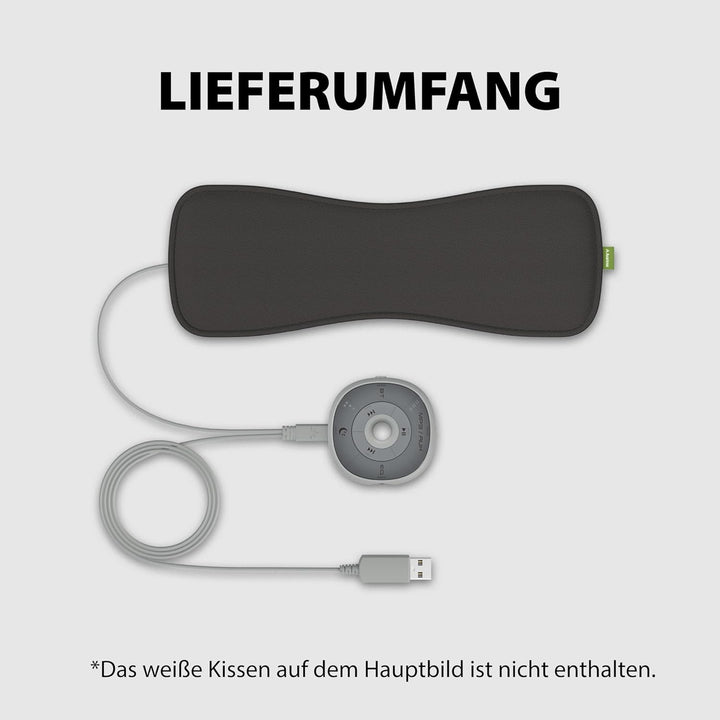 Avantree Slumber - Bluetooth-Kissenlautsprecher zum Schlafen mit eingebautem Weissem Rauschen, Fernb