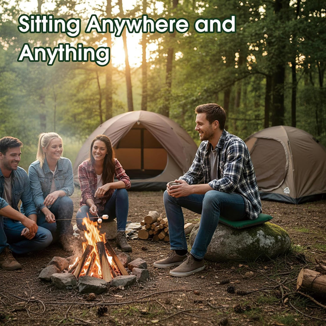 Sitzkissen Selbstaufblasend 41 x 32 x 4 cm, Sitzkissen Outdoor, Camping Kissen Sitzunterlage Outdoor