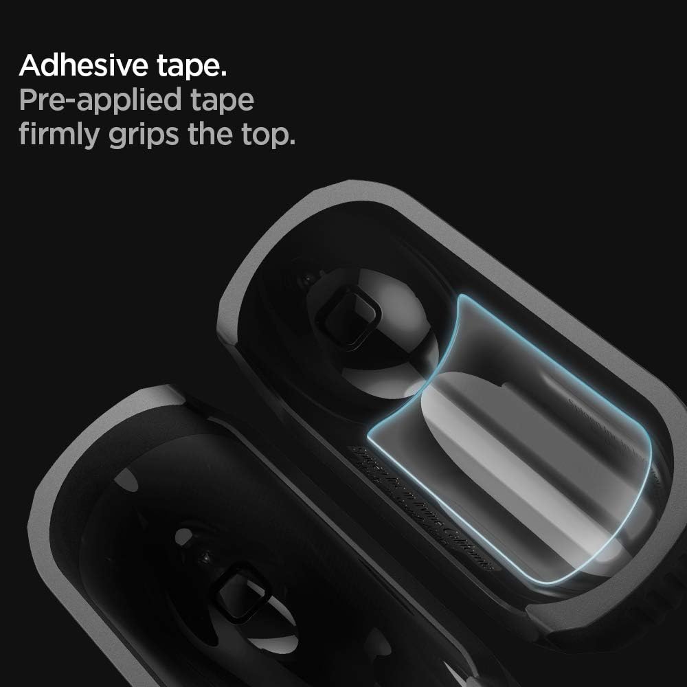 Spigen Rugged Armor Entwickelt für Apple Airpods Pro Hülle Case (2019) - Mattschwarz, Mattschwarz