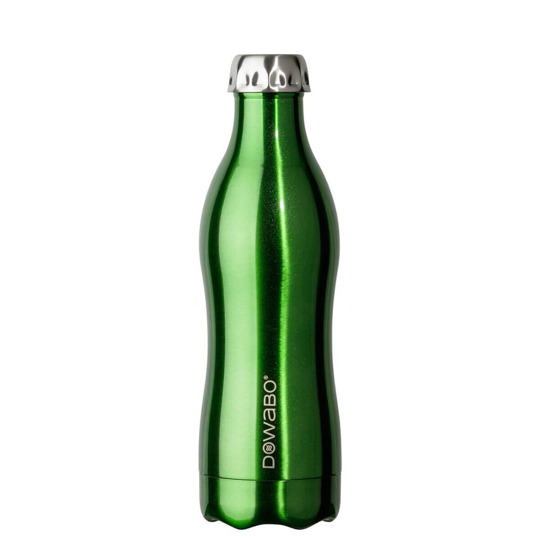 DOWABO Metal Collection - kohlensäuredichte Isolierflasche - 12 Std. heiss & 24 Std. kalt 500ml Gree