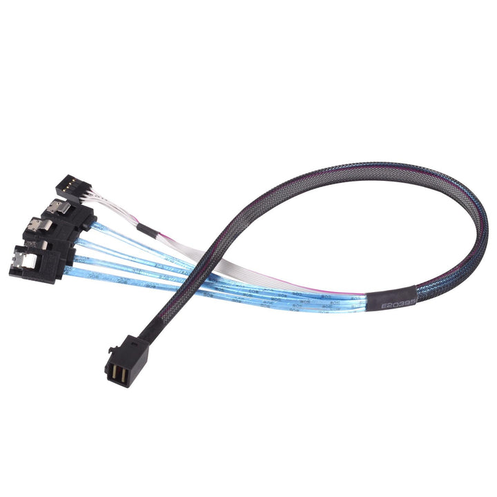 SilverStone SST-CPS05 - Internes Mini SAS HD zu SATA Kabel, 36pin SFF8643 Stecker (HOST) zu 4x 7pin