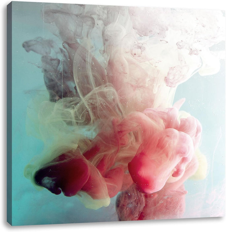 Pixxprint Colorful Smoke als Leinwandbild Quadratisch/Grösse: 70x70 / Wandbild/Kunstdruck/fertig bes