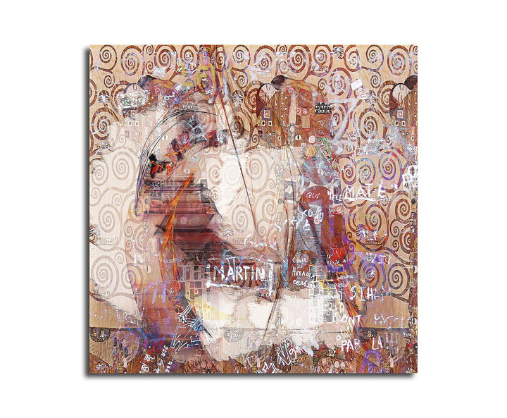 Paul Sinus Art Markanter Kunstdruck Abstrakt477_60x60cm Leinwandbild Unruhe Bewegung Schnelligkeit X