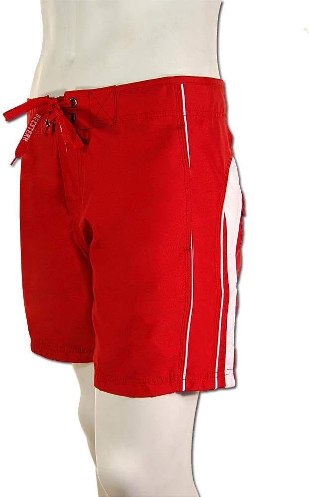 SEESTERN Herren Boardshorts kurzeVersion m.Taschen Surfshorts Bade Shorts XS-3XL /1644, S Rot