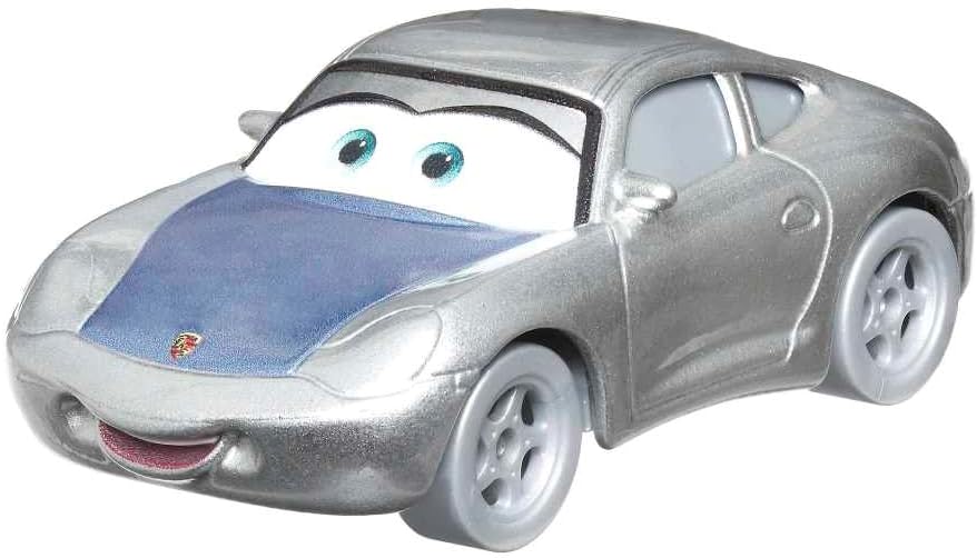 DISNEY Pixar Cars 5er-Pack - Lightning McQueen, Sally, Hook, Flo, Ramone, Platindekoration, Massstab