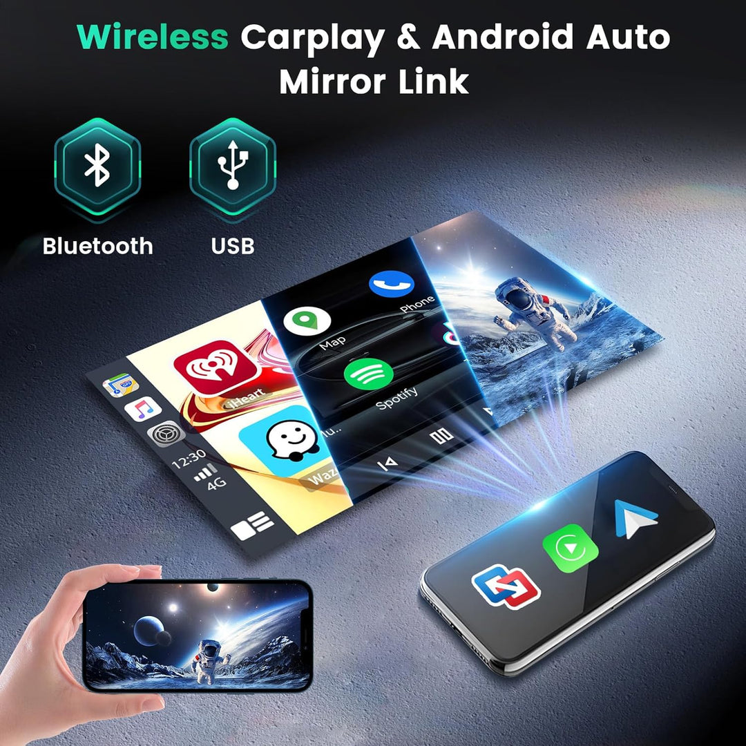 Hikity 8 Core/6+128G Android 15 Autoradio für VW Golf 5 6 Tiguan Caddy Polo Touran mit Wireless CarP