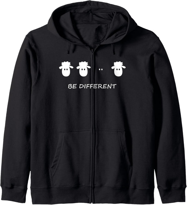 Be Different - Das Schwarze Schaf | Sarkasmus Ironie Kapuzenjacke