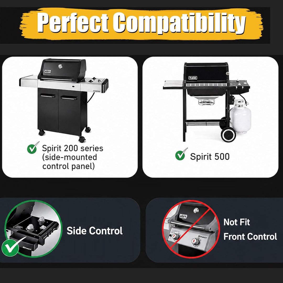 GFTIME 38 X 28.6CM Grillrost Gusseisen 7522 für Weber Spirit Classic E210 E220 S210 S220 (mit seitli