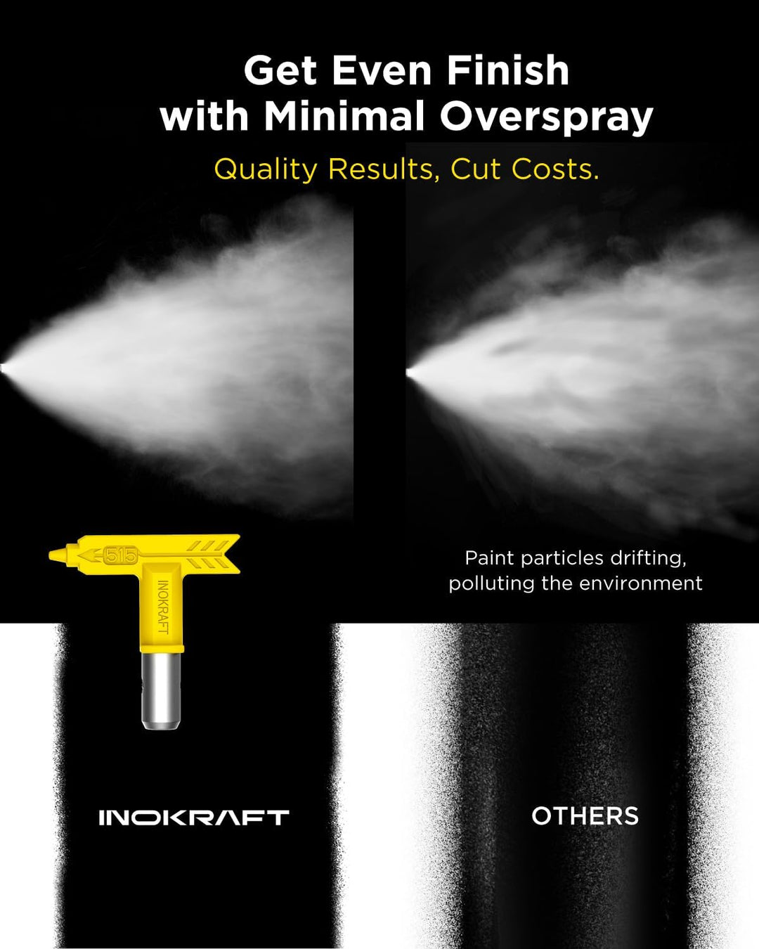 InoKraft MaXpray M1 Airless Farbspritzgerät, Version 2024 EU, hocheffizient, verdünnungsfrei, minima