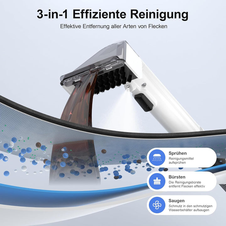 Polsterreiniger Gerät Nasssauger Waschsauger - 450W Dampfreiniger Teppichreiniger Wischsauger Polste
