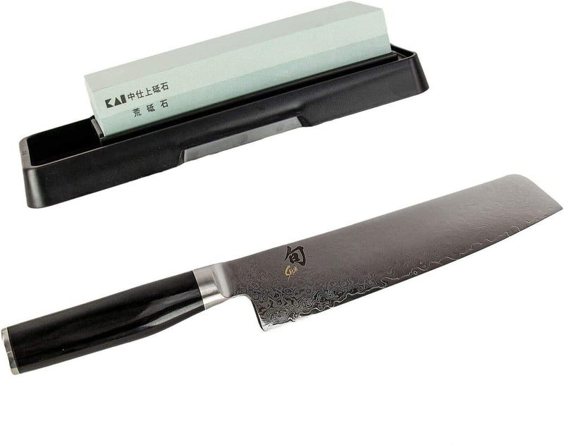 Kai Shun Premier Tim Mälzer Minamo Santoku TMM-0702, ultrascharfes Japanisches Santoku Messer, Damas