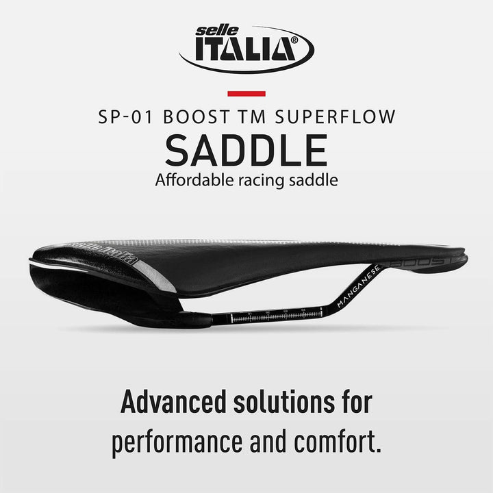 Selle Italia Unisex – Erwachsene Sp01 Boost Tm Superflow Sattel S Schwarz, S Schwarz