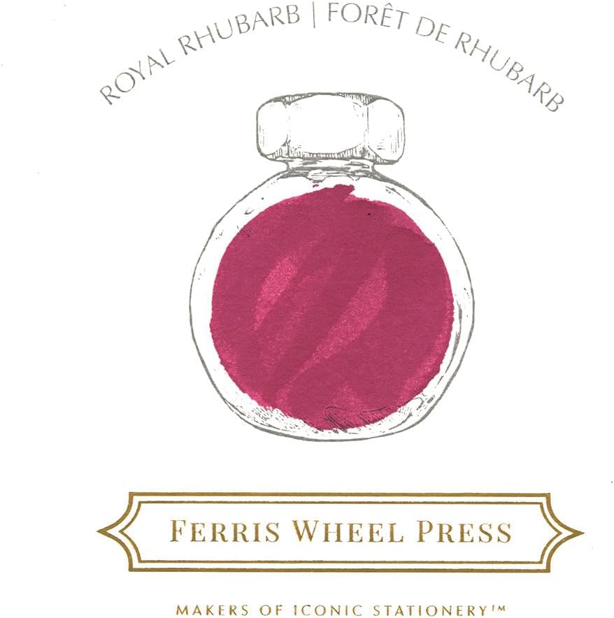 Ferris Wheel Press Fountain Pen Ink, Everyday Ink Collection, Royal Rhubarb, Red, 38ml Fountain Pen
