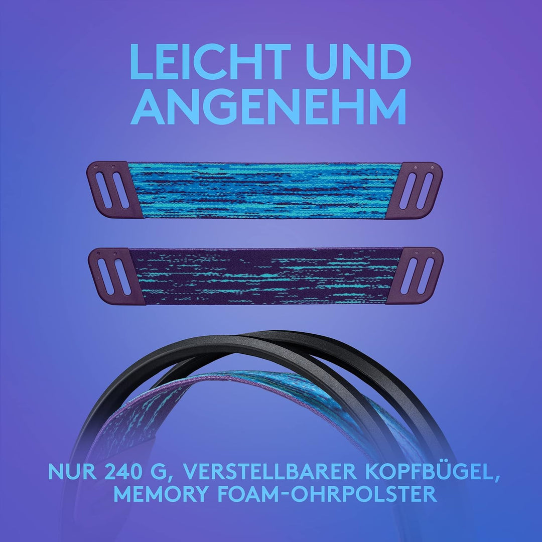 Logitech G335 Kabelgebundenes Gaming-Headset, Flip-to-Mute-Mikrofon, 3,5 mm Audioanschluss, Memory-S