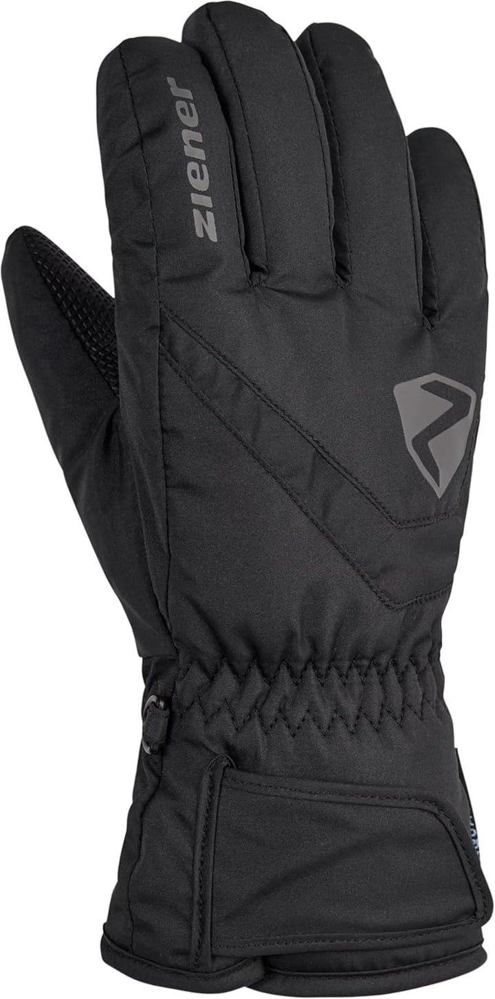 Ziener Kinder Loriko Ski-Handschuhe/Wintersport | wasserdicht, atmungsaktiv 6.5 Schwarz, 6.5 Schwarz