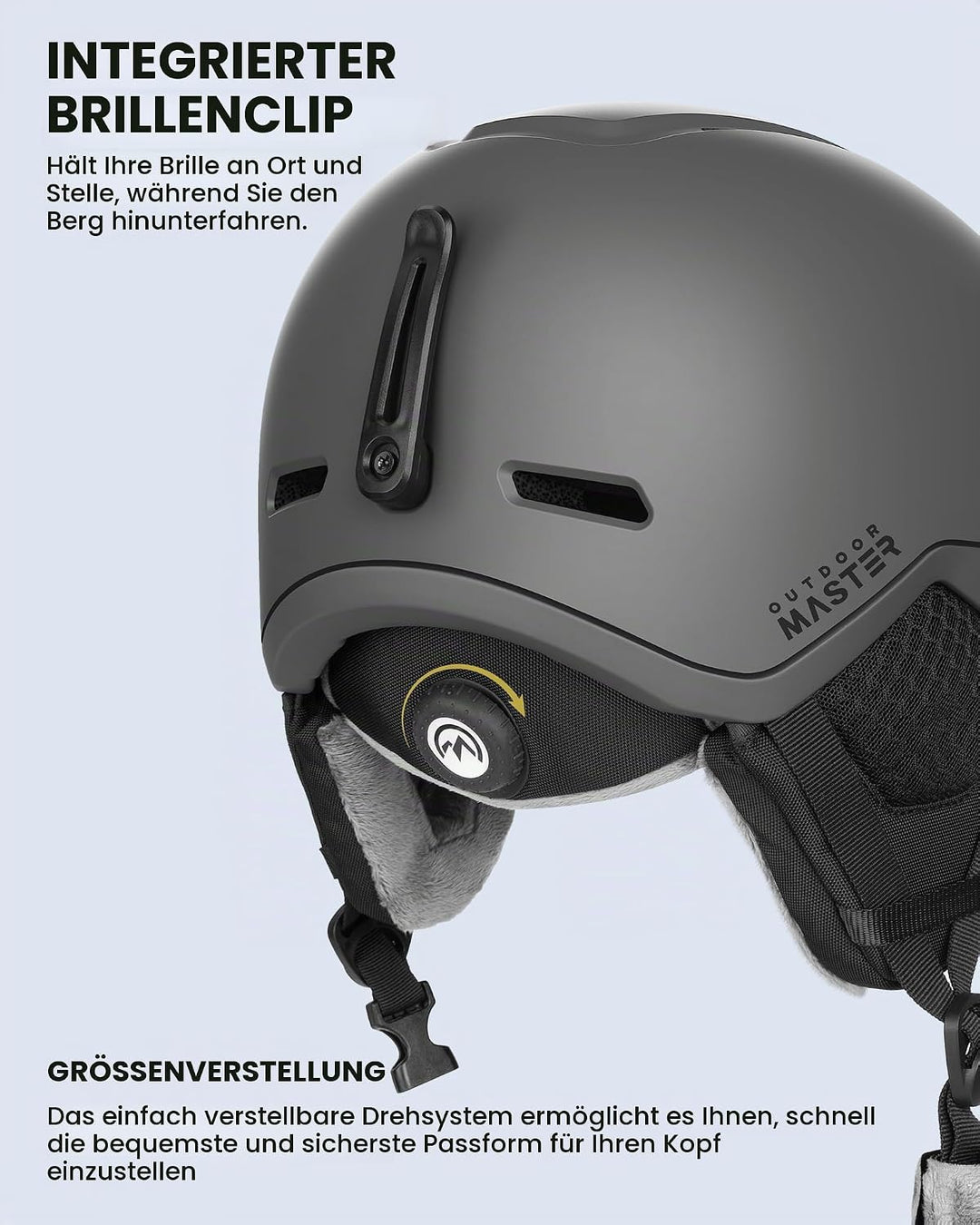 OutdoorMaster MIPS Skihelm, Snowboardhelm für Herren und Damen, Snowboard Helm mit Ventilationssyste