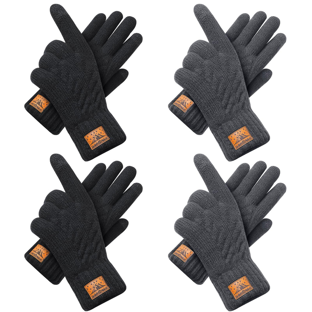 CHENMEI Winterhandschuhe Strickhandschuhe für Herren Damen - Touchscreen Wollhandschuhe, Warme Winte