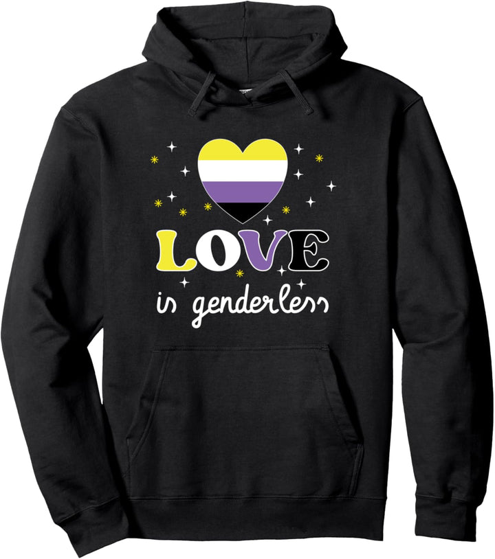 Nicht-binär genderless Geschlechtsidentität Regenbogen LGBT Pullover Hoodie