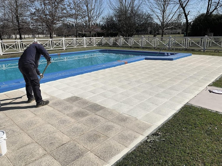 Tecno Prodist RENOVATEC CORONA (5 Kg) SAND WEISS Renovierungsfarbe für Schwimmbadränder und -abdecku