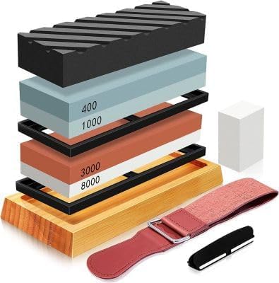 9-in-1Doppelseitiger Schleifstein Set Professioneller Messerschärfer 1pc | mit 400/1000 und 3000/800