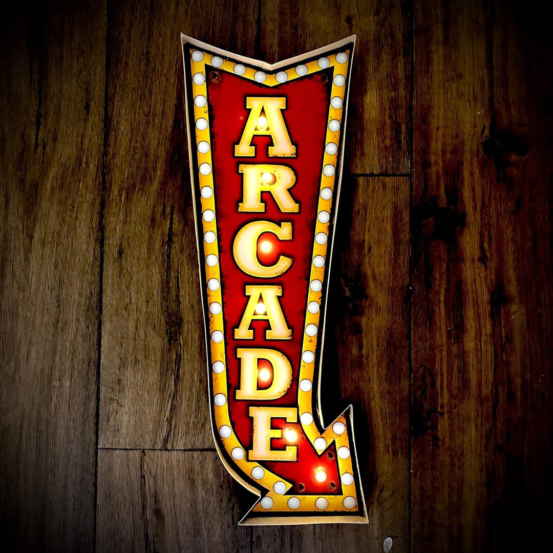 DiiliHiiri Leuchtschild Retro-Schild Wandschild im Vintage-Stil LED Schild Dekoschild Zubehör für Wo