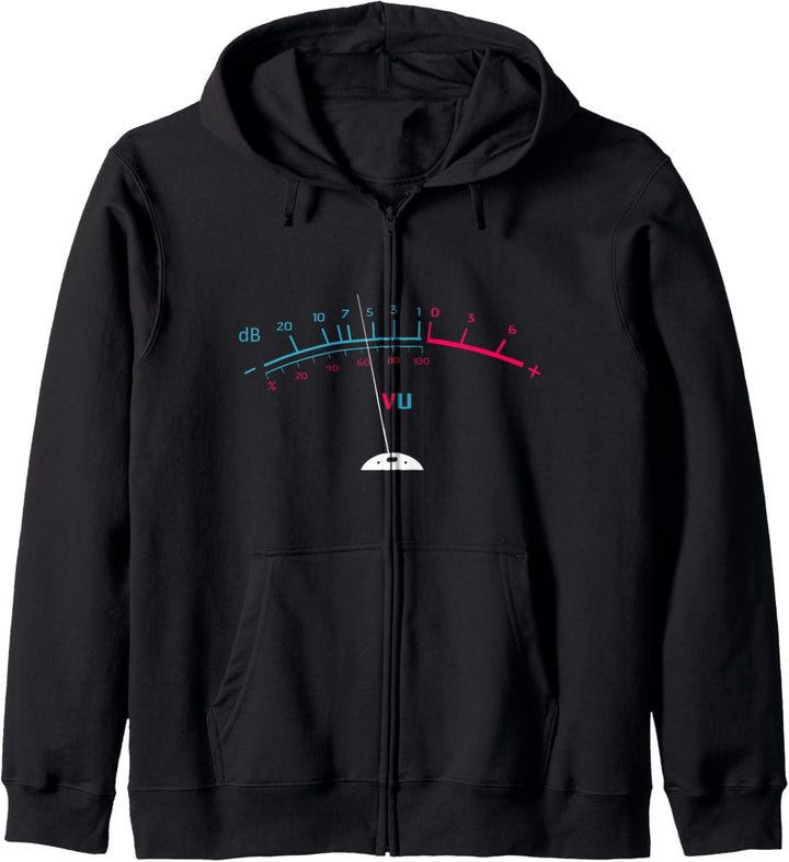 VU Meter Techno db Bass Musik DJ edm Party Kapuzenjacke