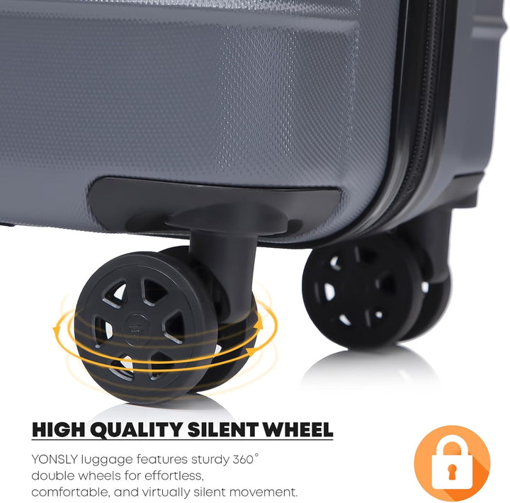 Premium Reisekoffer TSA-Schloss,YKK-Reissverschluss Hartschalen-Koffer Trolley Kabinenkoffer Rollkof