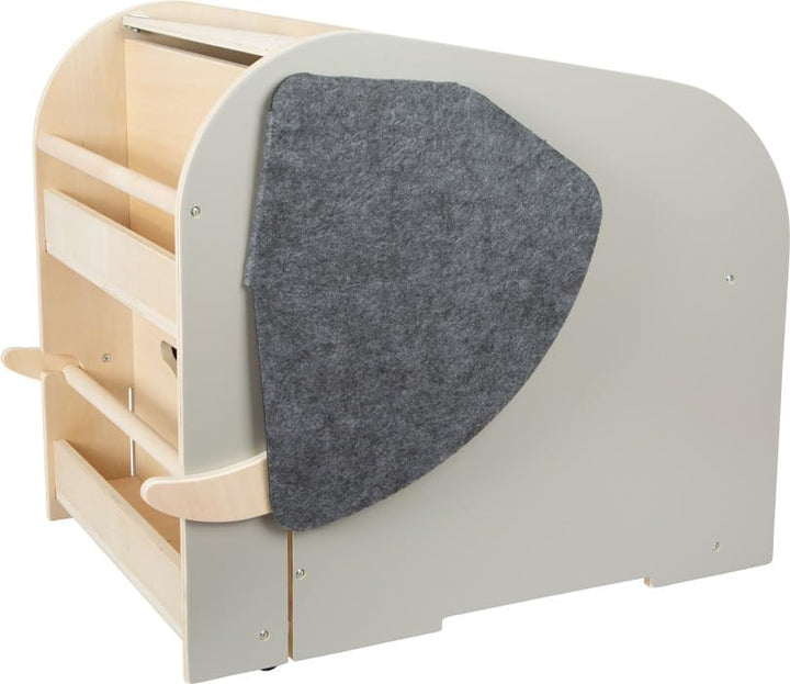 small foot Spielzeugbox mit Sitz und Rollen Elefant „Wildlife“ aus Holz, Spielzeug-Aufbewahrung mit