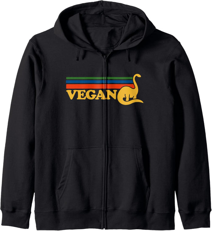 Retro Vegan Dinosaur Kapuzenjacke