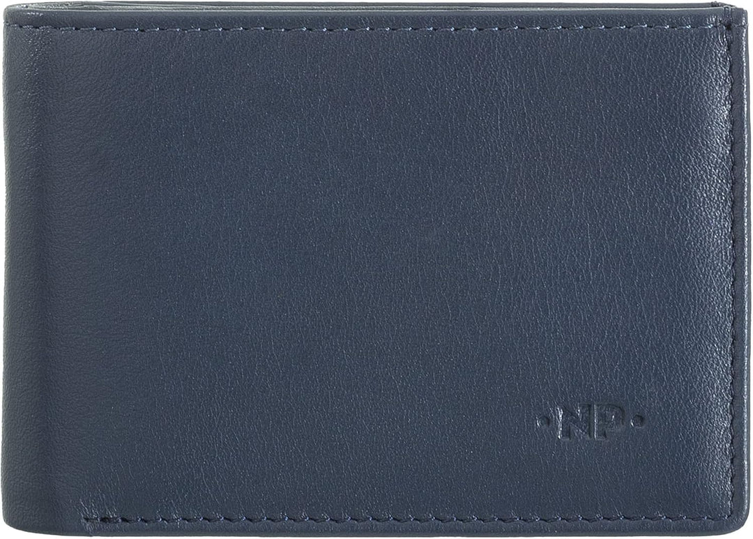 Nuvola Pelle Mini Brieftasche Herren klein aus Nappaleder für die Jacke Taschenformat mit Münzfach B