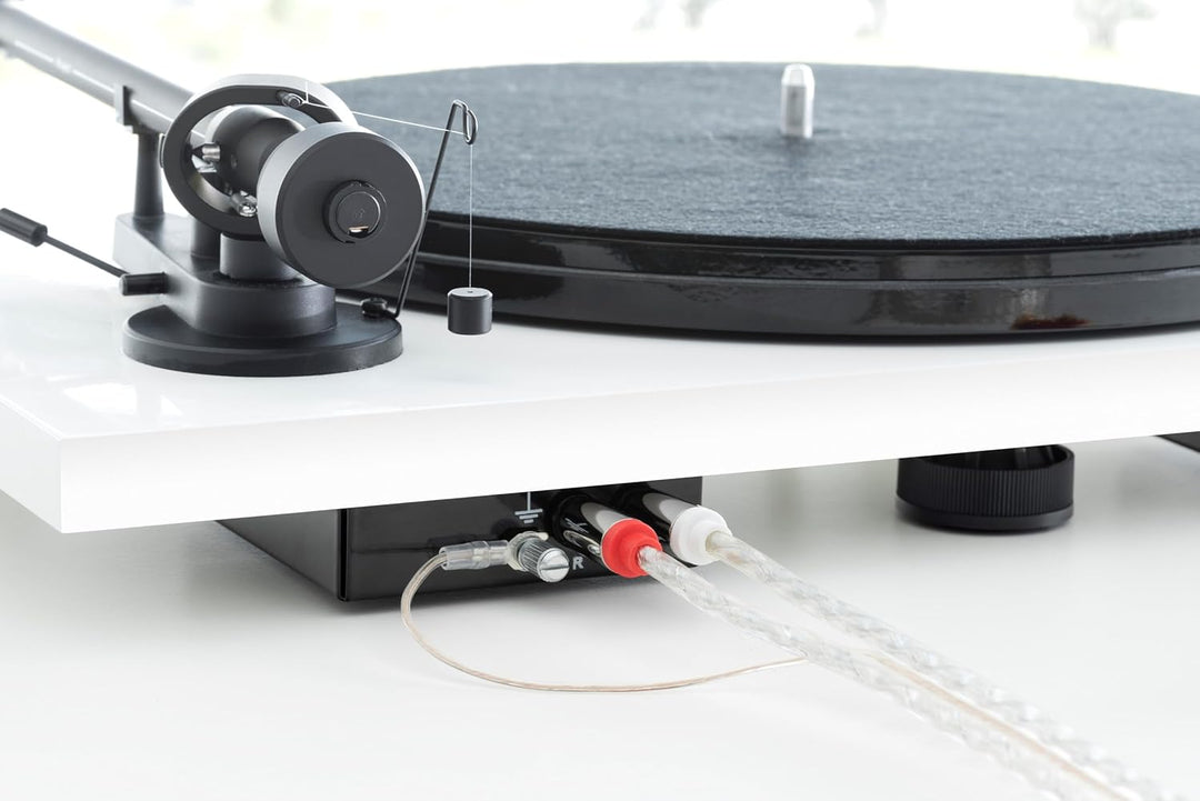 Pro-Ject Connect-it RCA-E, Hochreines Phonokabel NF Kabel mit Masseleitung für Plattenspieler - 1,23