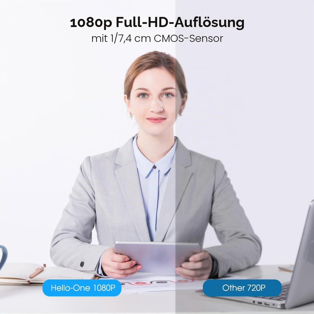 TOALLIN 1080P-Webcam für Windows Hello Face Login, Gesichtserkennungs-IR-Kamera und Windows Hello-ko