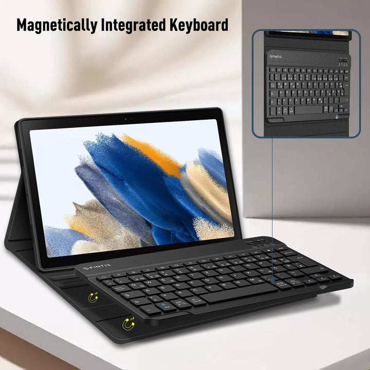 Fintie Tastatur Hülle für Samsung Galaxy Tab A8 10.5'' 2022/2021 SM-X200/X205, Soft TPU Rückseite Ge