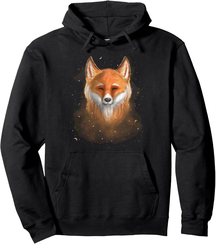 Fox Cosmic Galaxy Celestial Outer Space Astronomy Pullover Hoodie