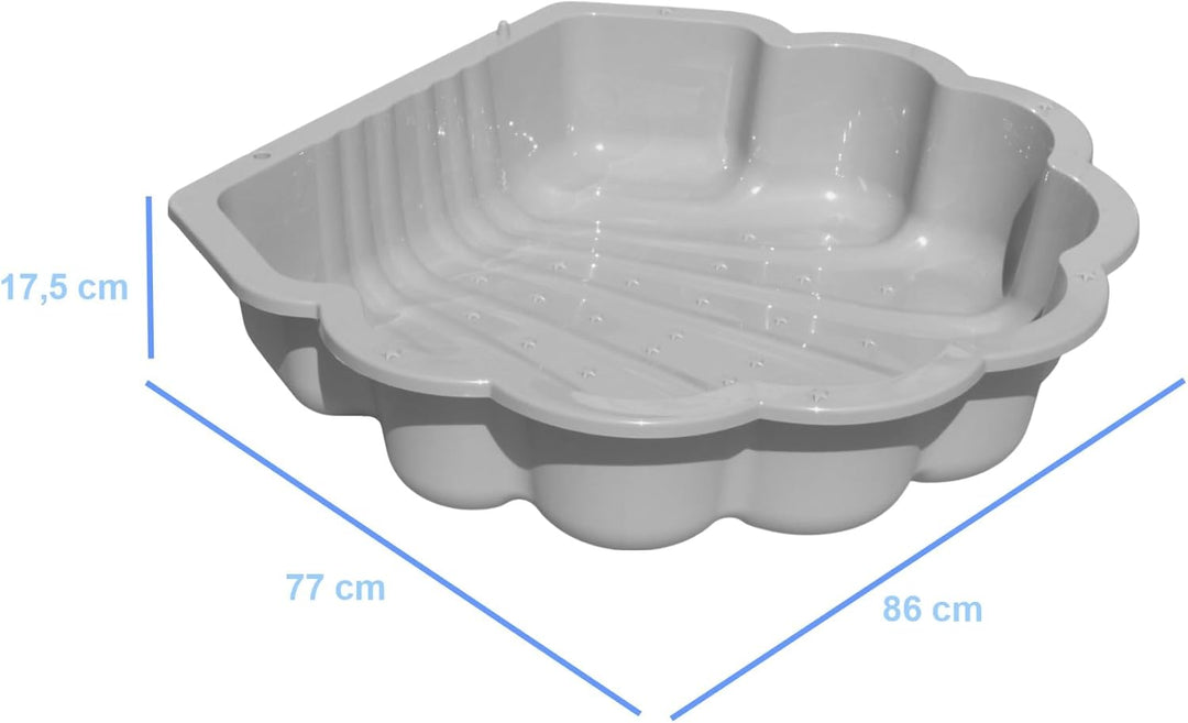 TikTakToo Sand & und Wassermuschel I Sandkastenohne Abdeckung (1-teilig) (Pastell grün) Pastell Grün