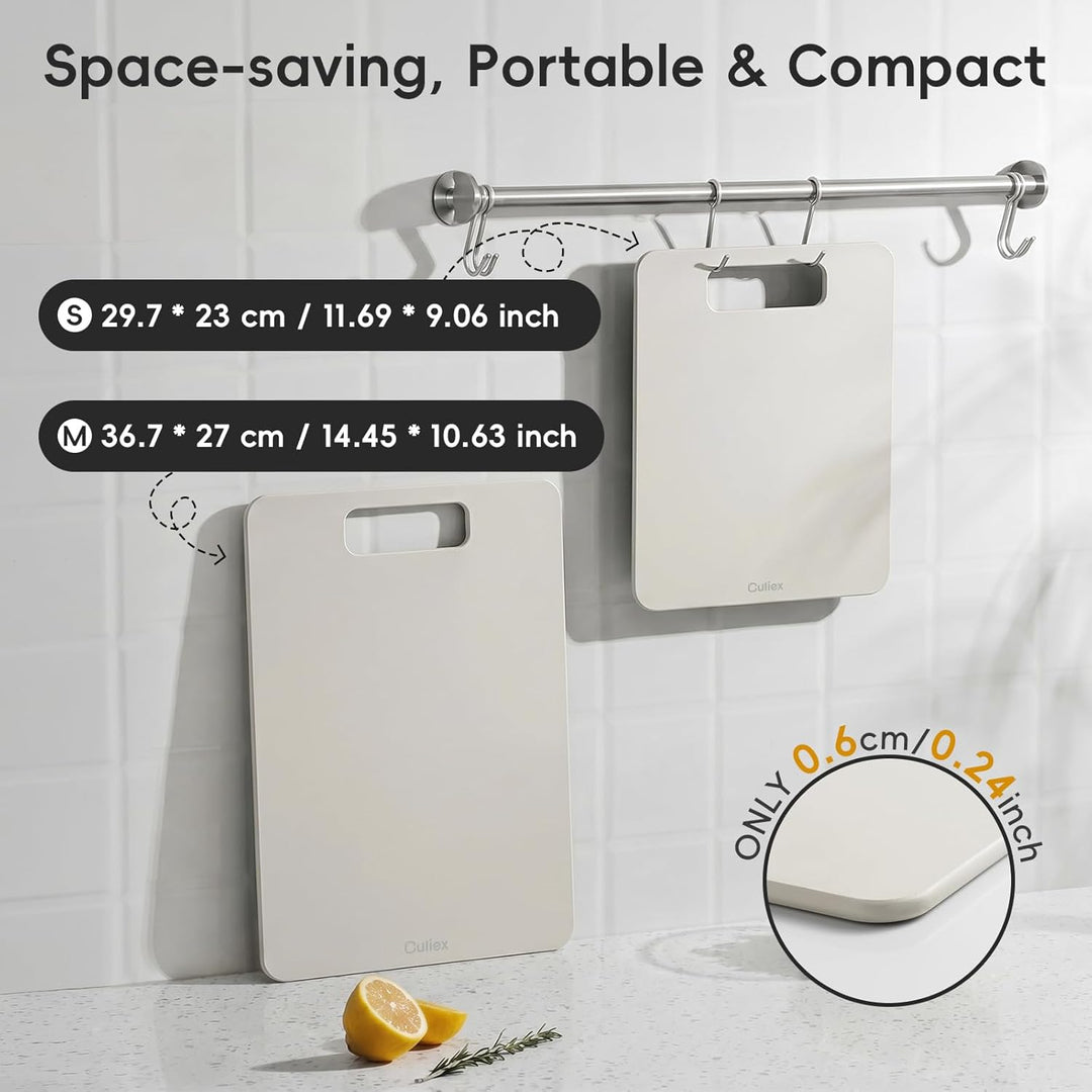 Holzfaser Schneidebrett 2er-Pack, Spülmaschinenfest Verbund-Schneidebrett, Hohe Dichte, Ungiftig, BP