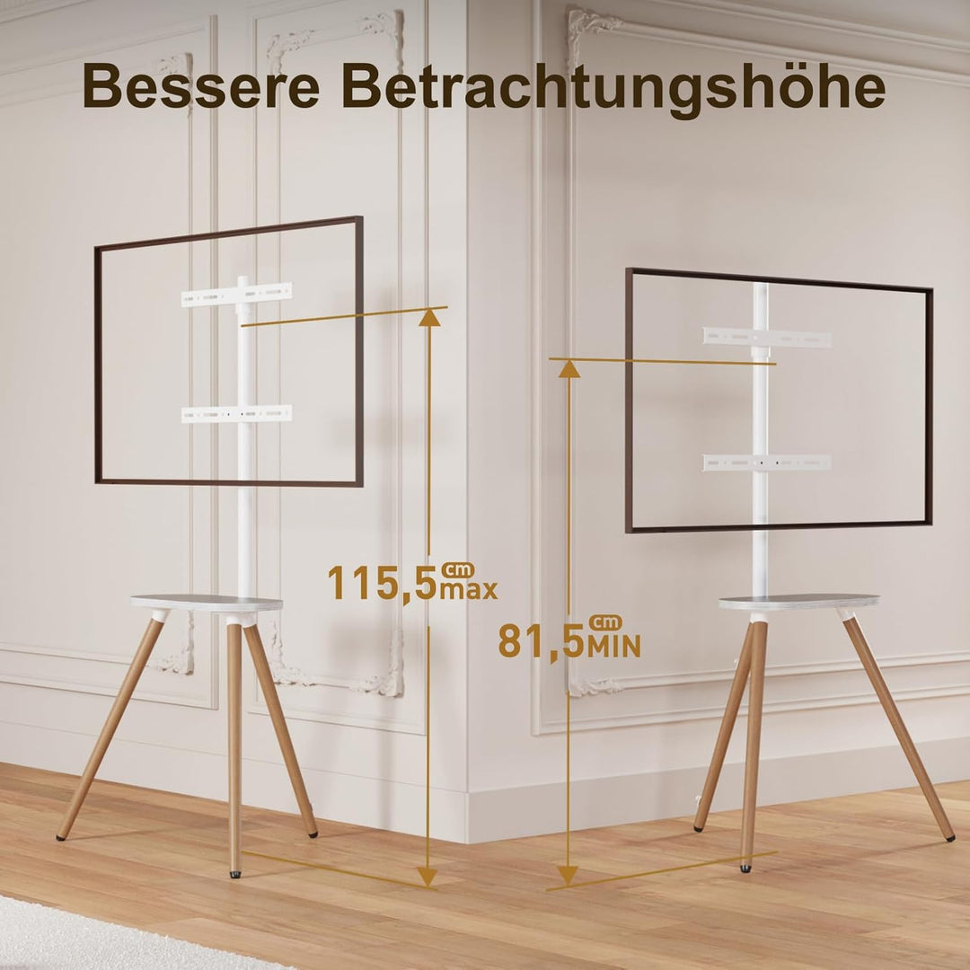 ECOTINY TV staffelei für 40 bis 65 Zoll LCD LED OLED Bildschirm bis zu 35 kg, höhenverstellbar und s