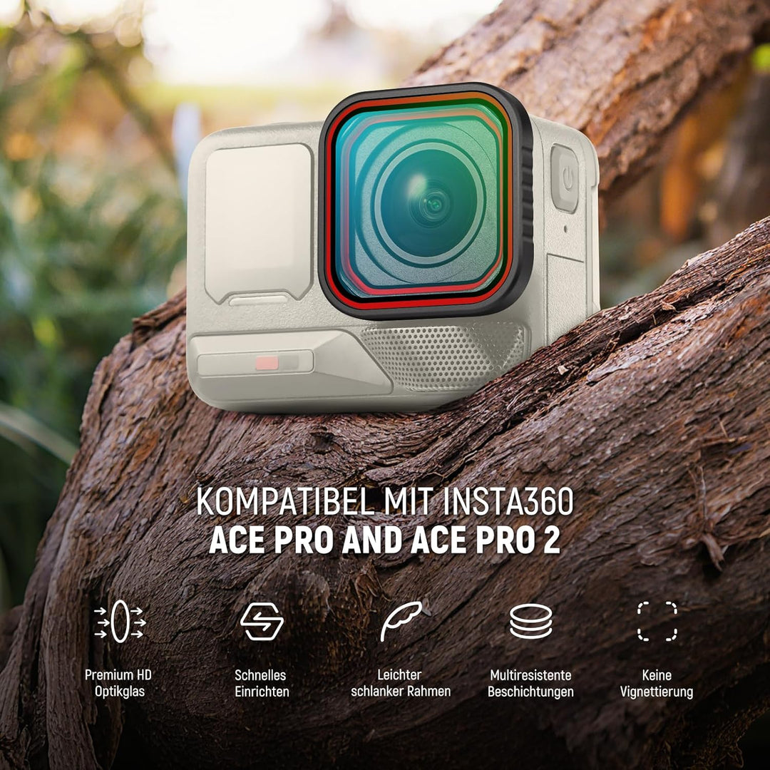 NEEWER ND Filter Kompatibel mit Insta 360 Ace Pro Insta360 Ace Pro 2, CPL/UV/Black Diffusion 1/4/ND1