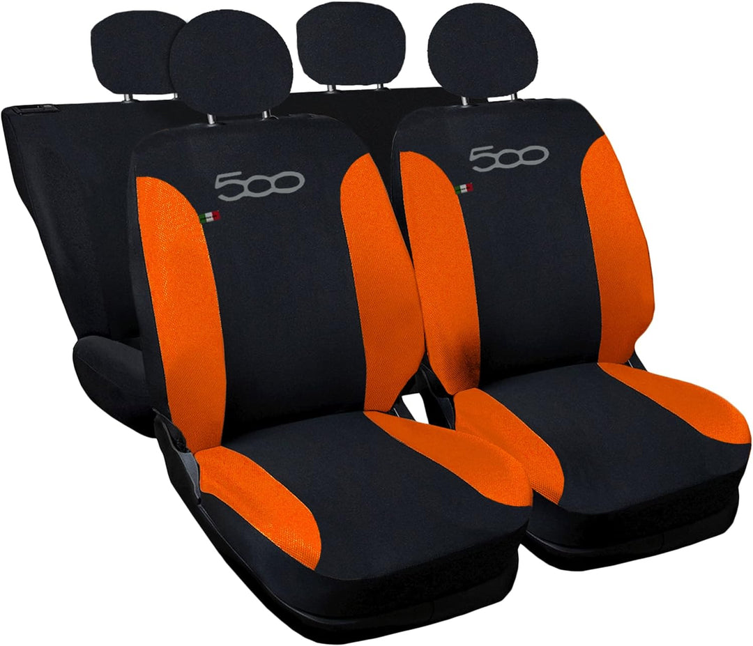 Auto Accessori Lupex Autositzbezüge kompatibel mit Cinquecento 500, hergestellt in Italien, Polyeste