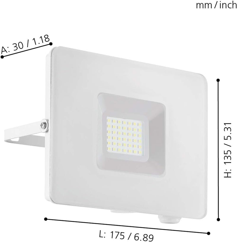 EGLO LED Aussen-Strahler Faedo 3, 1 flammige Aussenleuchte inkl. Bewegungsmelder, Sensor-Wandstrahle