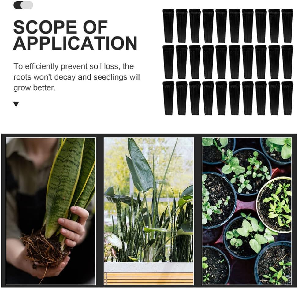 Yardwe Baumsetzlings-Töpfe 60 Stück Wiederverwendbare Baumtöpfe Für Tiefe Baumschulen Hohe Pflanztöp
