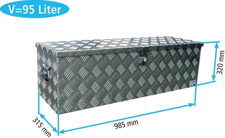 Truckbox D100 + MON 2012 Montagesatz, Werkzeugkasten, Deichselbox, Transportbox
