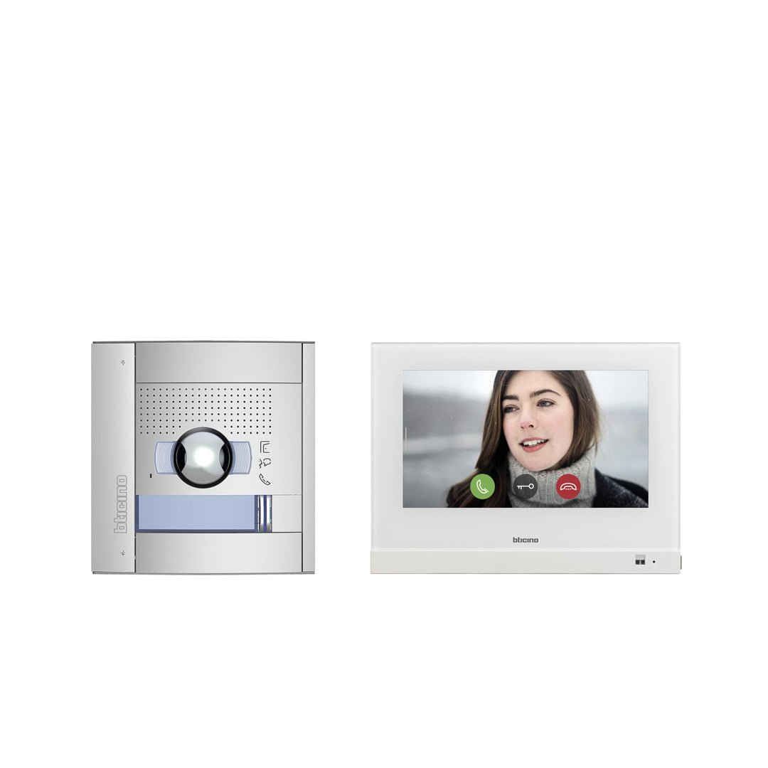 BTICINO, Video-Türsprechanlagen Flex One-Set 1-Familienhaus, 2-Draht 7" Touchscreen Monitor & WLAN,