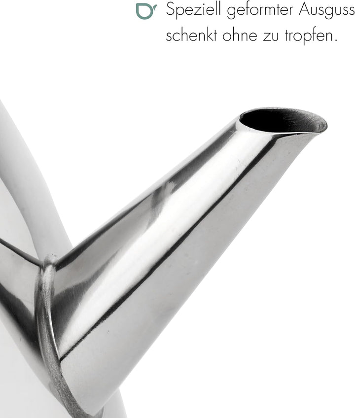 Bredemeijer Klassische doppelwandige Edelstahl Teekanne 1.2 Liter schwarzer Griff