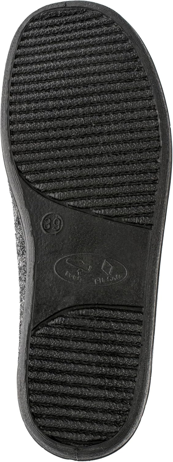 Fischer Herren Hausschuh Streifen Cord Slipper Stretch 204120 39 EU Schwarz Schwarz 205, 39 EU Schwa