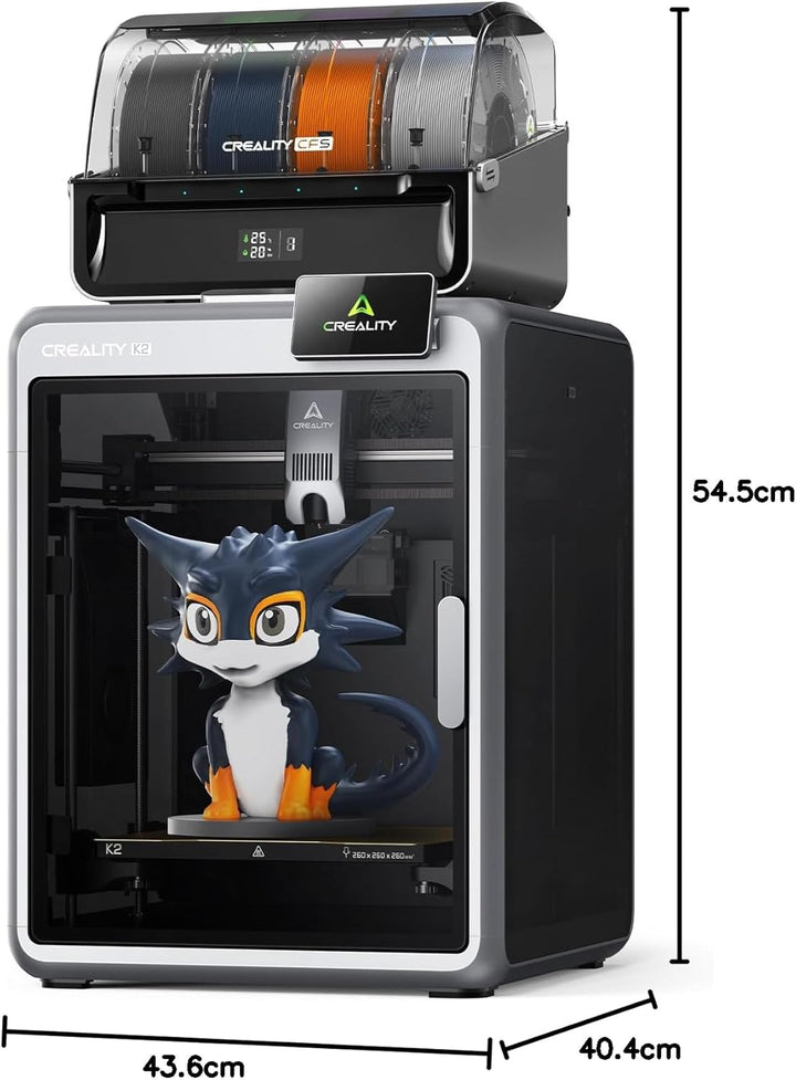 Creality K2 Combo(A) 3D-Drucker, 260×260×260 mm Bauvolumen, Multicolor-Druck mit bis zu 16 Farben, b