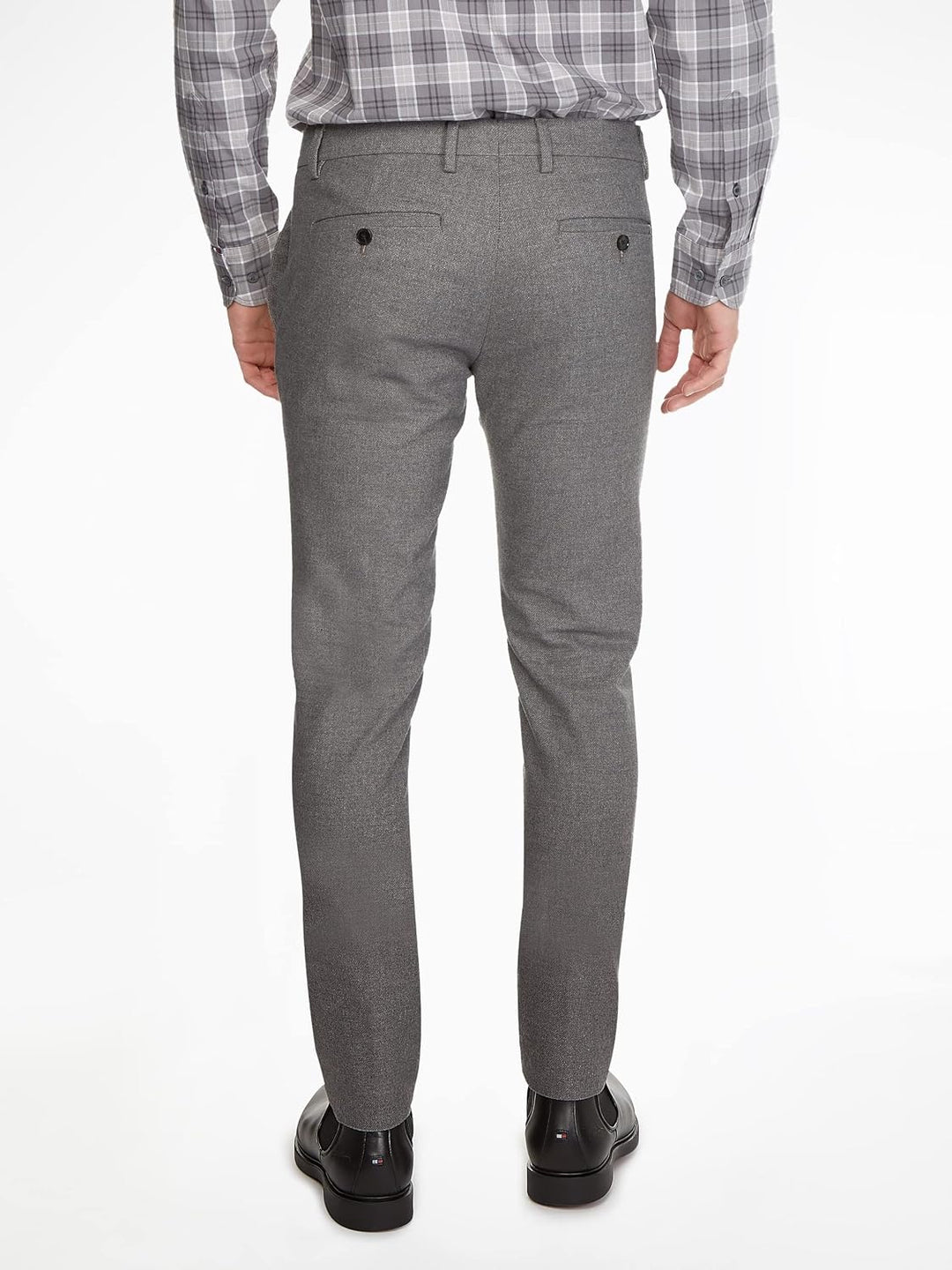 Tommy Hilfiger Herren Bleecker Fake Solid Wool Look Gewebte Hosen 29W / 34L Grau (Iron Grey), 29W /