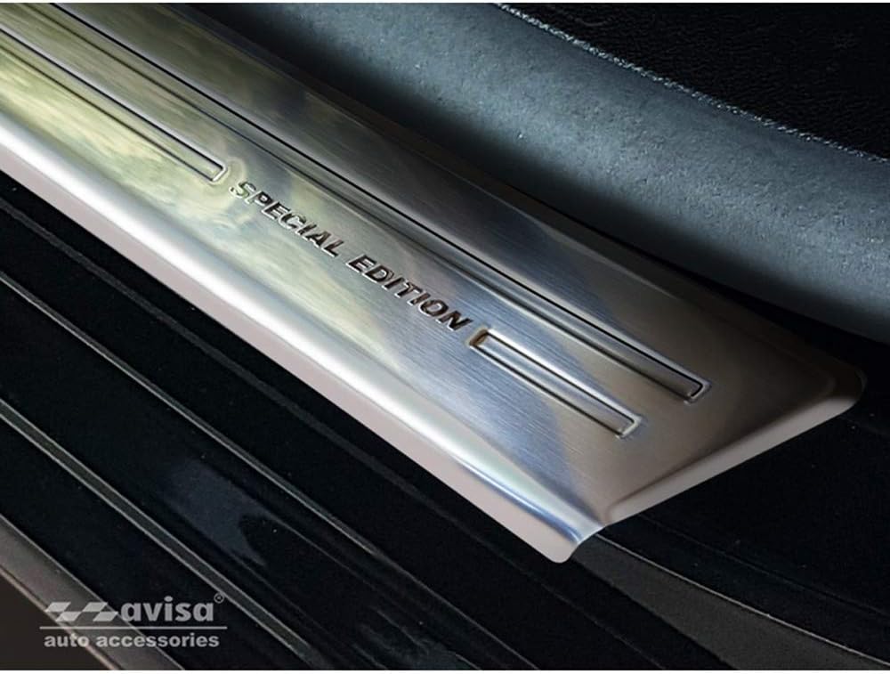 Inox door sill protectors compatible with Citroen Berlingo Multispace/Peugeot Partner & Rifter/Opel