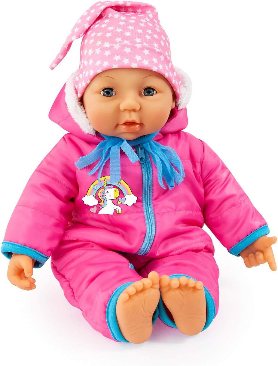 Bayer Design 84681AA Puppenkleidung für 40-46cm Puppen, Schneeoverall, Schal und Mütze, Winterset, O