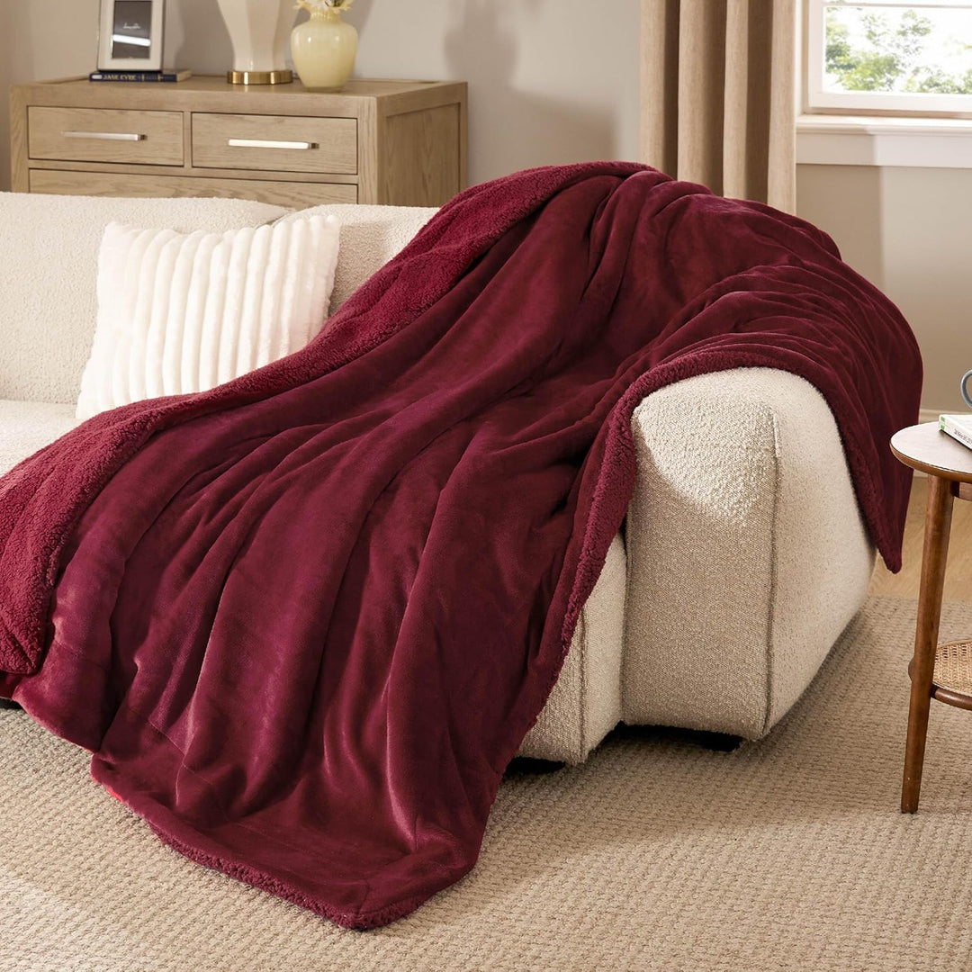 BEDSURE Kuscheldecke - Warm Sherpa Wolldecke & Sofadecke, Flauschig Sofaüberwurf Decke, Dicke Couchd